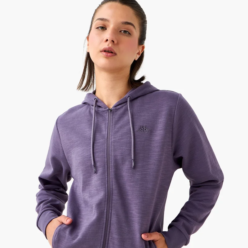 Kappa Kappa Zip Through Hoodie with Kangaroo Pockets