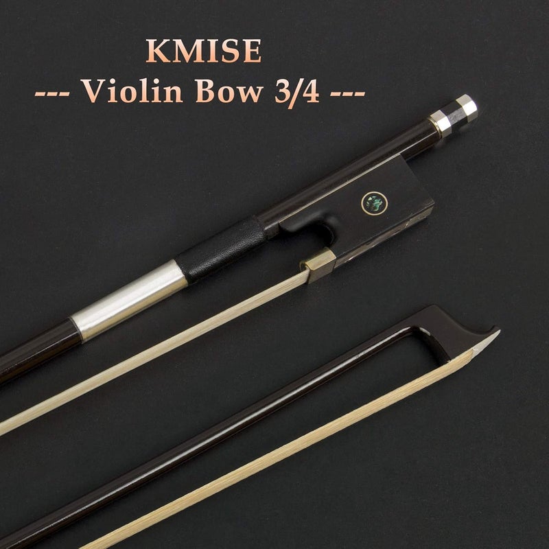 Kmise Violin Bow Stunning Bow Carbon Fiber for Violins (3/4, Coffee) - Image 3