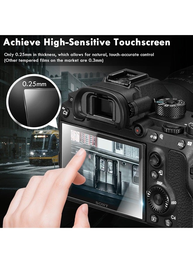 Rieibi (3 Packs) Screen Protector for Ricoh WG-80 WG-70 WG-60 WG-50 WG-40 WG-40W Digital Camera, 0.33mm 9H Hardness Tempered Glass Film for Ricoh WG80 Anti-Fingerprint Anti-Scratch Ultra-clear  - Image 3