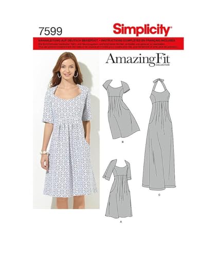 Simplicity 1800 Women's Open Neckline Dress Sewing Patterns, Sizes 20W-28W - Image 4