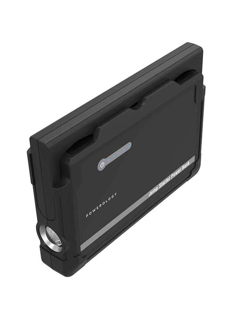 Powerology - 25000mAh Multi-Port Jump Start Power Bank 1000A, Dual USB Output Mobile Charging and 12V Output For Appliances, LED Flashlight, 1000A Max Current, 7L Petrol Engine & 6L Diesel Engine - Black - Image 1