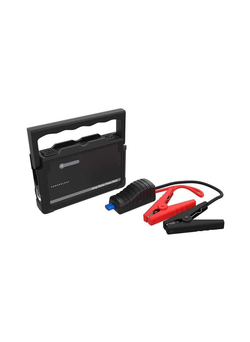 Powerology - 25000mAh Multi-Port Jump Start Power Bank 1000A, Dual USB Output Mobile Charging and 12V Output For Appliances, LED Flashlight, 1000A Max Current, 7L Petrol Engine & 6L Diesel Engine - Black - Image 1