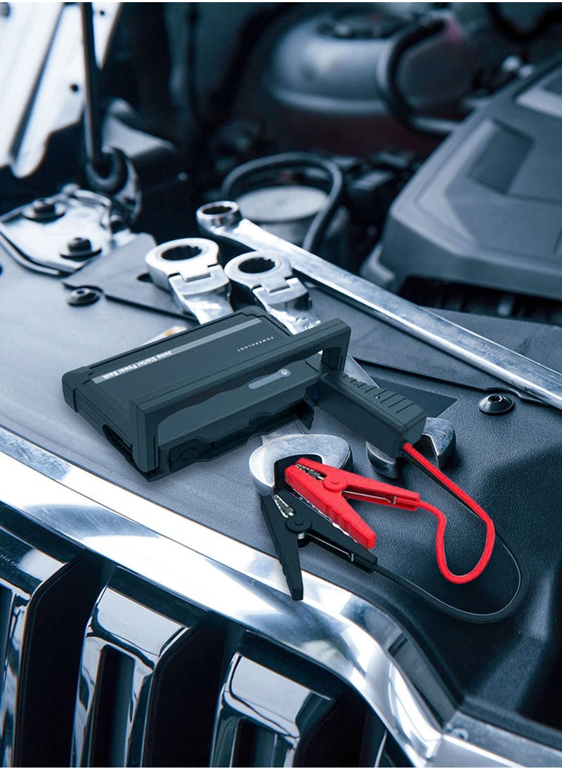 Powerology - 25000mAh Multi-Port Jump Start Power Bank 1000A, Dual USB Output Mobile Charging and 12V Output For Appliances, LED Flashlight, 1000A Max Current, 7L Petrol Engine & 6L Diesel Engine - Black - Image 1