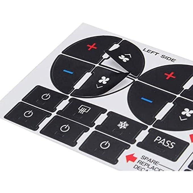 Mactoom Ac Dash Button Stickers Repair Kit For 20072015 Gm Gmc Chevy Tahoe Chevrolet 20092012 Buick Vehicle2Pcs - Image 4