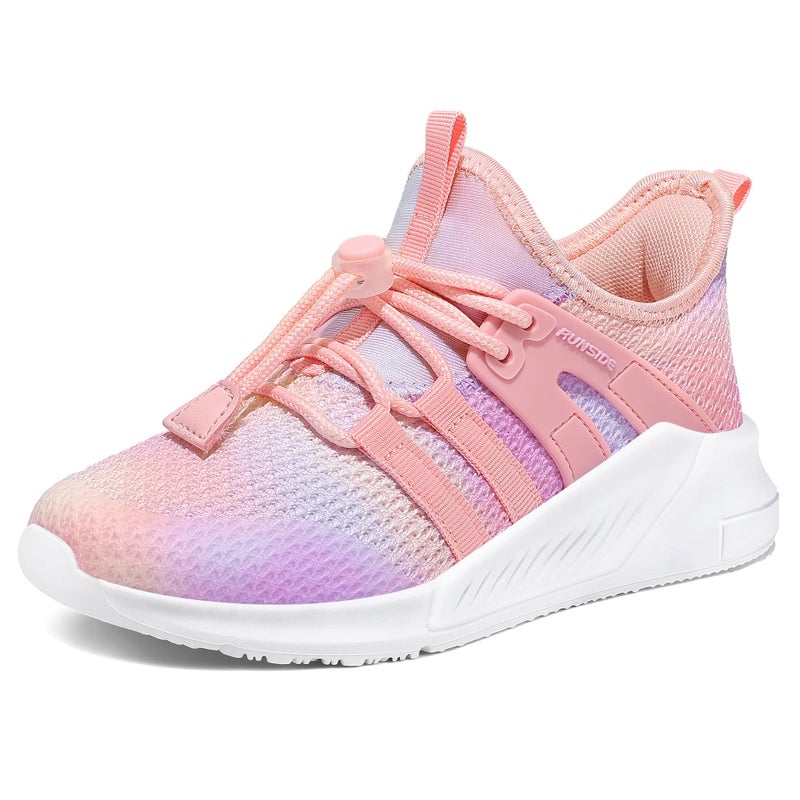 RUNSIDE Girls Tennis Shoes Lightweight Sports Kids Sneakers Lace-up for Running/Walking, Toddler/Little Kid/Big Kid - Image 1