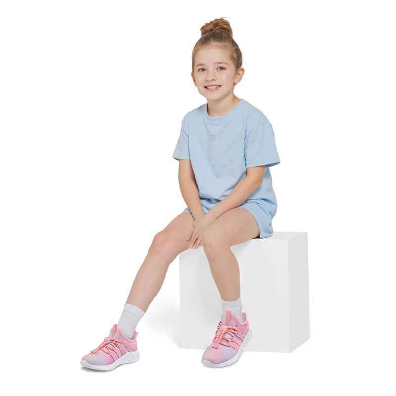 RUNSIDE Girls Tennis Shoes Lightweight Sports Kids Sneakers Lace-up for Running/Walking, Toddler/Little Kid/Big Kid - Image 2