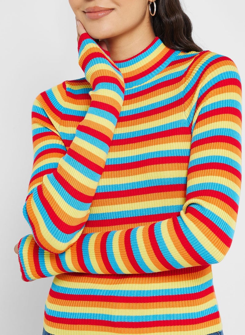 Ginger Stripe Cropped Sweater  - Image 3