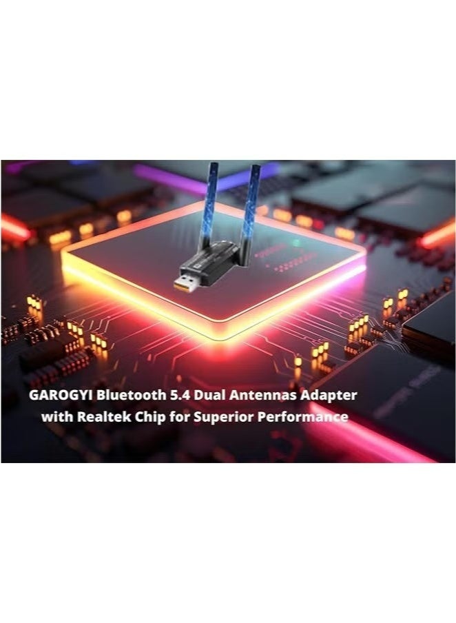 بست محول واي فاي لاسلكي USB بتقنية بلوتوث 5.4، محول واي فاي 6 USB 2.0 بسرعة AX900 ميجابت في الثانية بدون برنامج تشغيل، نطاق مزدوج 5.8 جيجاهرتز/2.4 جيجاهرتز 5 ديسيبل لأجهزة الكمبيوتر/الكمبيوتر المكتبي/الكمبيوتر اللوحي/الكمبيوتر المحمول، يدعم أنظمة التشغيل Windows 11/10/8.1/8/7/XP/Vista - Image 5