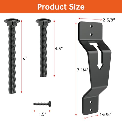 appacare Wall Mount Spare Tire Carrier for Trailer,Spare Tire Carrier Bracket for Enclosed Trailer,Wheel Bracket Trailer Spare Tire Mount,Fits Most Tire(Black) - Image 2