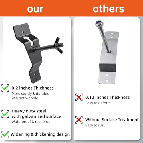 appacare Wall Mount Spare Tire Carrier for Trailer,Spare Tire Carrier Bracket for Enclosed Trailer,Wheel Bracket Trailer Spare Tire Mount,Fits Most Tire(Black) - Image 3