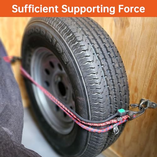 appacare Wall Mount Spare Tire Carrier for Trailer,Spare Tire Carrier Bracket for Enclosed Trailer,Wheel Bracket Trailer Spare Tire Mount,Fits Most Tire(Black) - Image 5