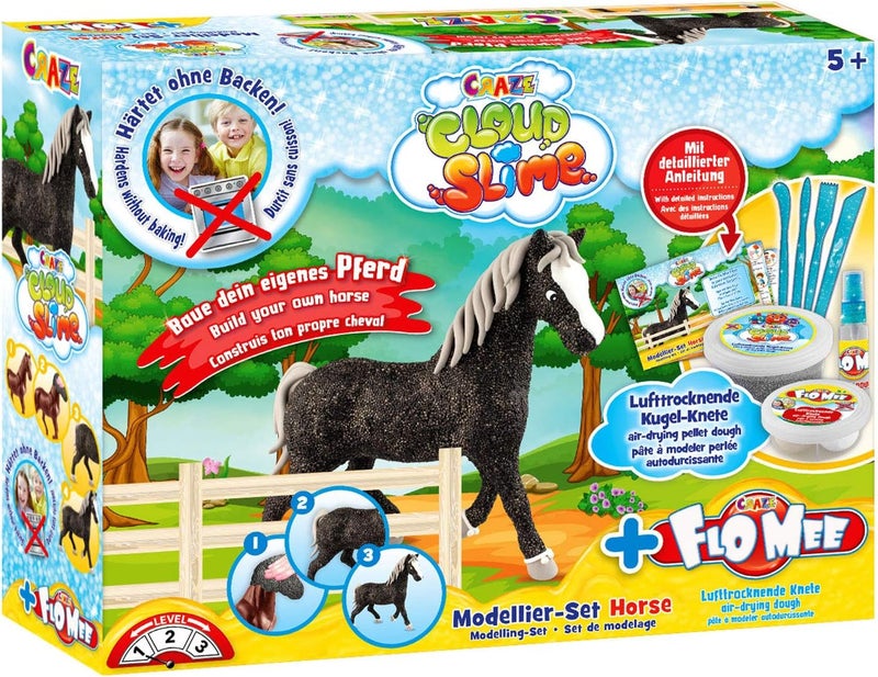 CRAZE Cloud Slime meets FLO MEE - HORSE SET, Multicolor, 15605 - Image 1