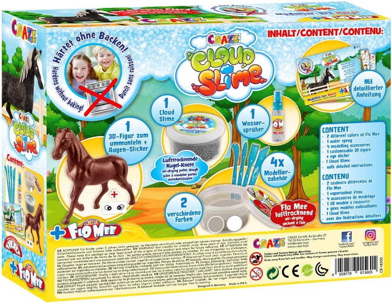 CRAZE Cloud Slime meets FLO MEE - HORSE SET, Multicolor, 15605 - Image 3