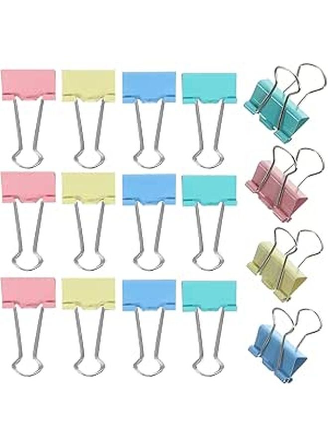48Pcs 25mm Colored Metal Mini Binder Clips For Office School Home Document Paper File Organizing - Image 1