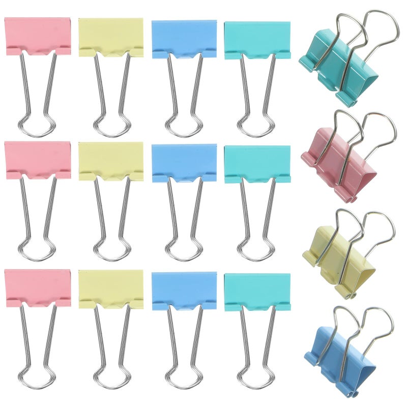 48Pcs 25mm Colored Metal Mini Binder Clips For Office School Home Document Paper File Organizing - Image 2