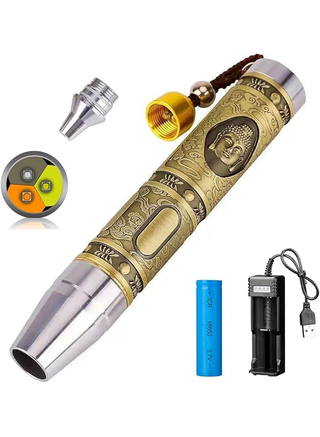 promass Rechargeable Three LEDs Expert Jade Appraisal Flashlight,Jewelry Appraisal Gemstones Diamond, White and Yellow Light and 365NM Ultraviolet Lamp.