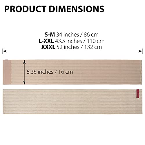 ORTONYX 6.25" Abdominal Binder for Men and Women/Postpartum Post-operative Post-surgery Wrap/Abdomen Navel Umbilical Hernia Support Belt / 524006 Beige S/M - Image 3