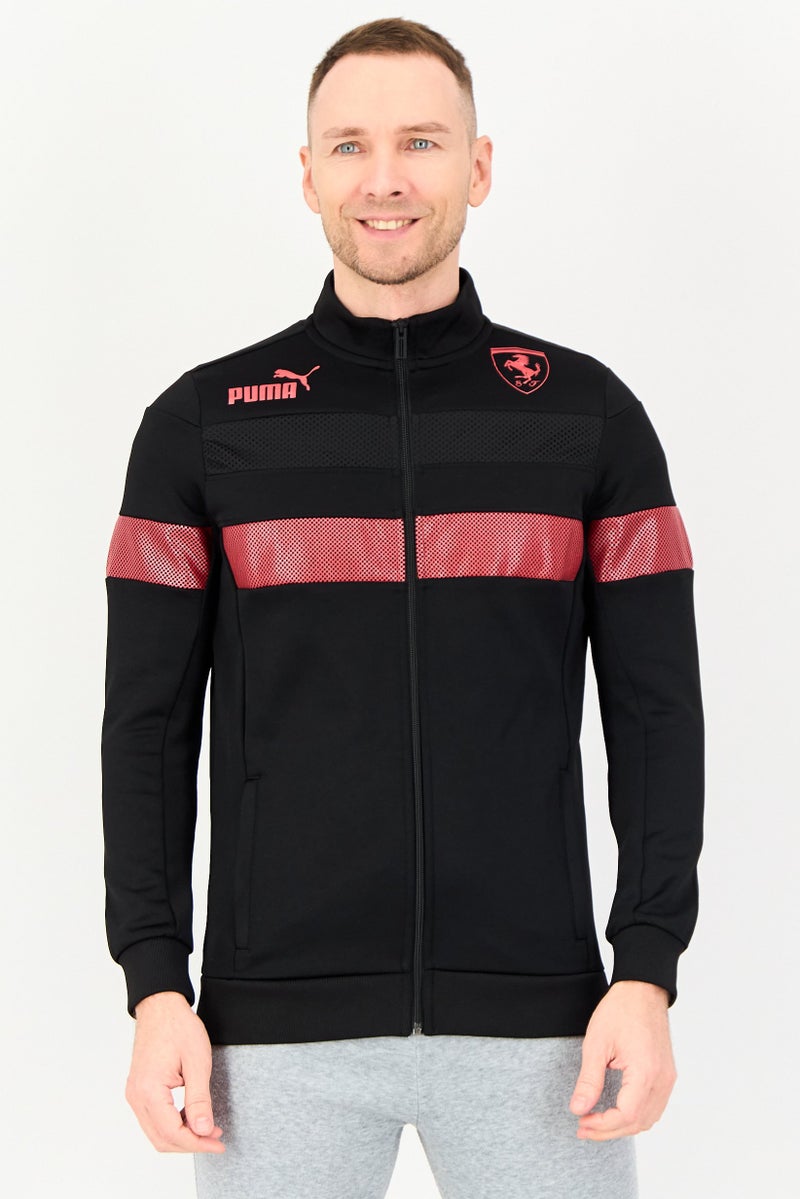 Puma x Scuderia Ferrari Men Sportswear Fit Long Sleeve Outdoor Jacket, Black - Image 1