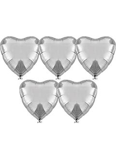 5 Pieces 18''Valentine's Day, Special Day, Party Heart Silver Foil Balloon Helium Compatible - pzsku/ZF1A11B75C4D0C06B9AD8Z/45/_/1737058651/73cc0f1d-5884-409e-9004-b059214620d4