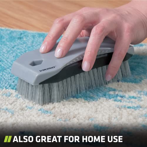 VIKING Carpet Cleaning and Scrub Brush for Floor Mats, Cleaning Brush for Car Interior and Home, Grey, 6.4 x 2.8 x 1.8 Inch - Image 5