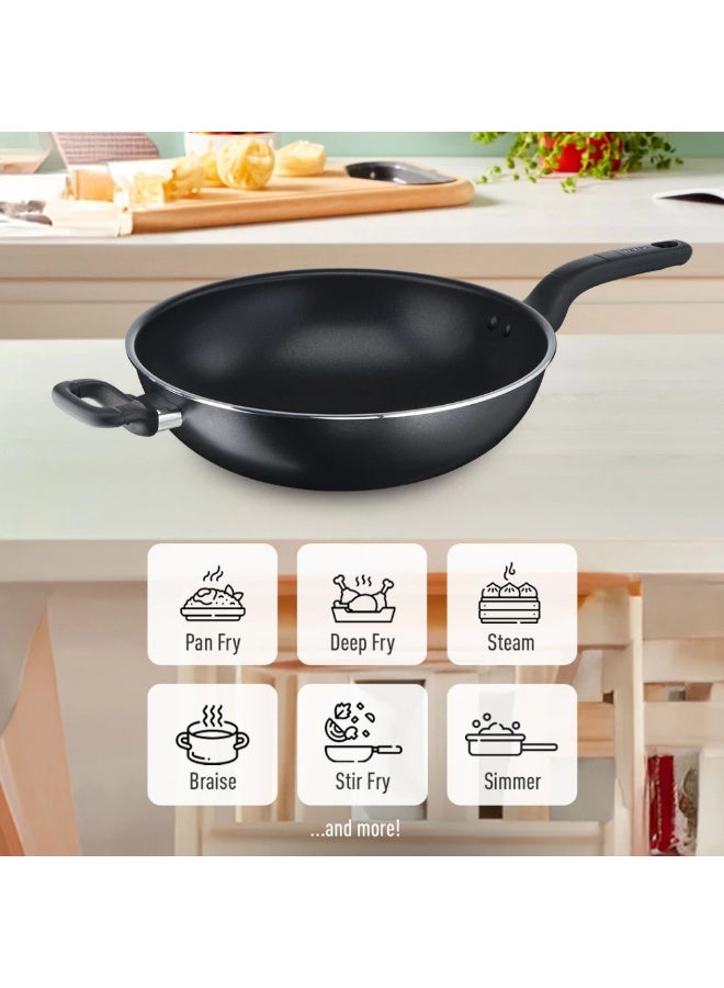 Tefal Cook Easy Non-Stick Wokpan (32cm) black - Image 2