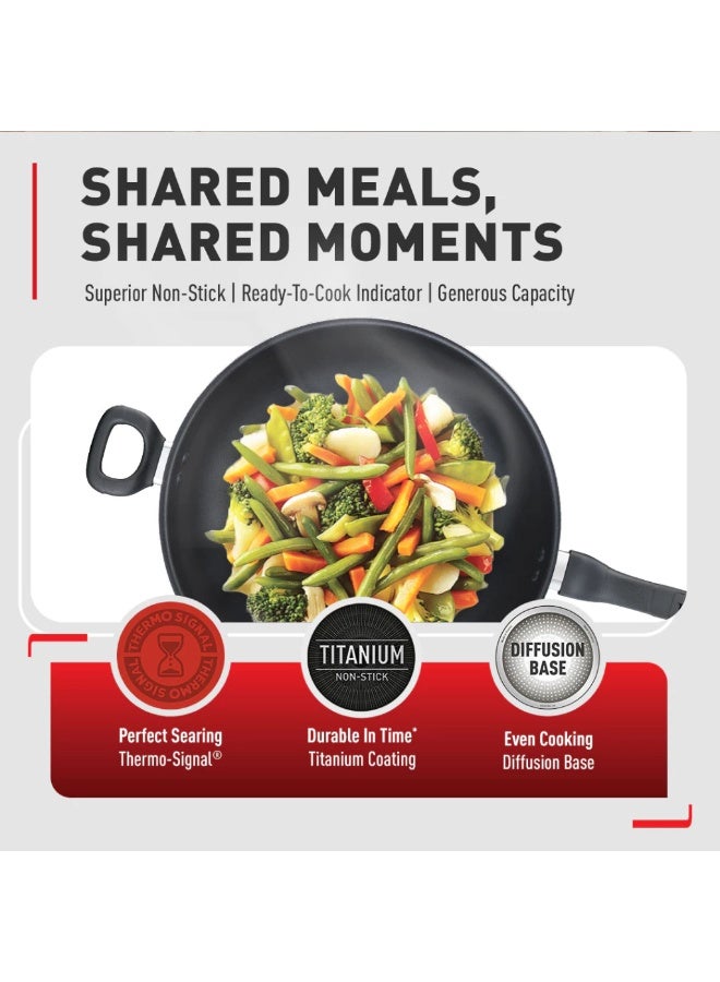 Tefal Cook Easy Non-Stick Wokpan (32cm) black - Image 3