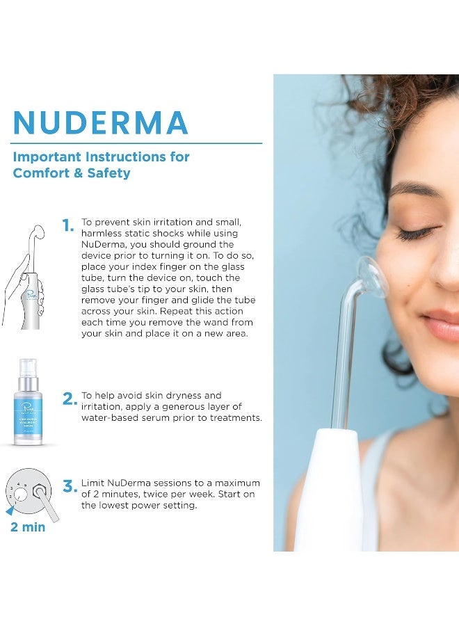 Pure Daily Care Nuderma Professional Skin Therapy Wand - Portable Handheld High Frequency Skin Therapy Machine With 6 Neon & Argon Wands - Acne Treatment - Skin Tightening - Wrinkle Reducing – Facial Skin Lifter  - Image 4