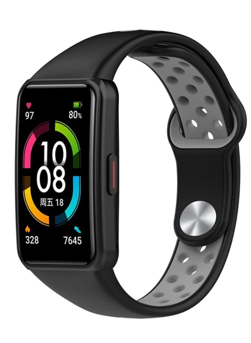 Soft Sport Silicone Band Strap For Huawei Band 6 /6Pro Smart Wristband Bracelet Replacement Watch Strap For Honor Band 6 Durable Fitness Tracker Accessory - Image 1