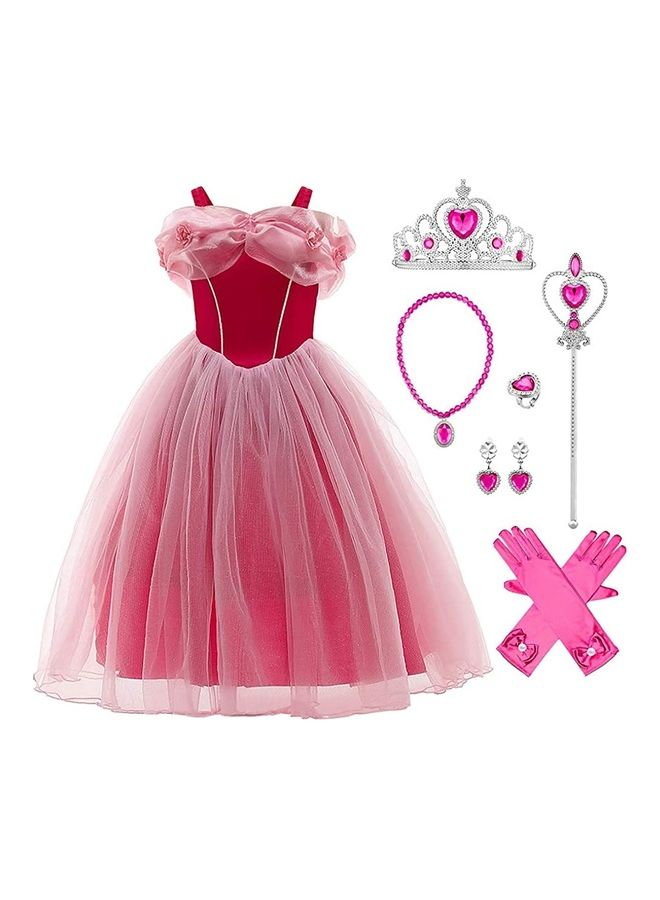 NIBEMINENT Princess Dress with Jewellery Set 100cm - Image 1