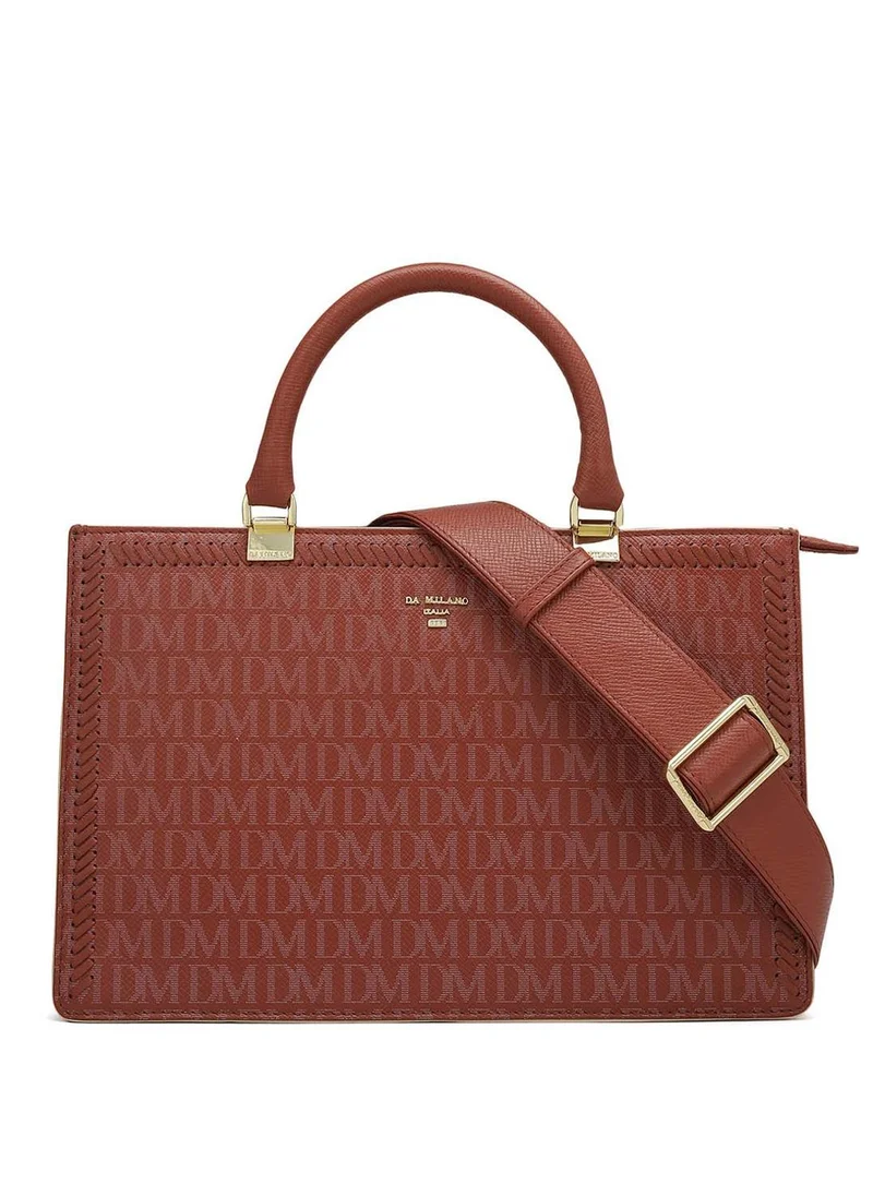 Genuine Leather Red Satchel Bag