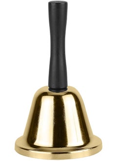 erorex Loud Hand Bell Silver Steel Hand Bells For Adults Dinner Bells For Inside Classroom Bell For Food Line Alarm Jingles Ringing Gold  - Image 1