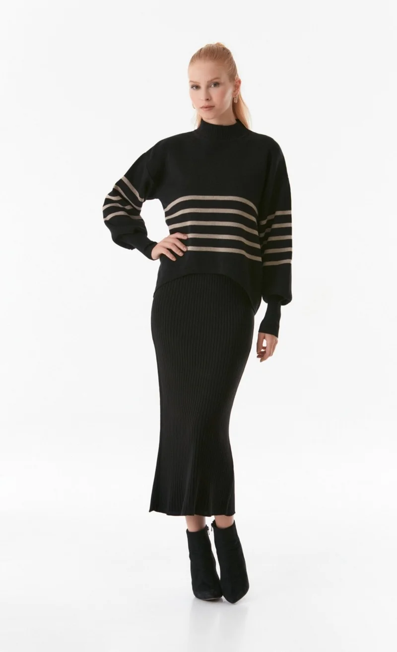 فولامودا Basic Striped Knitwear Set