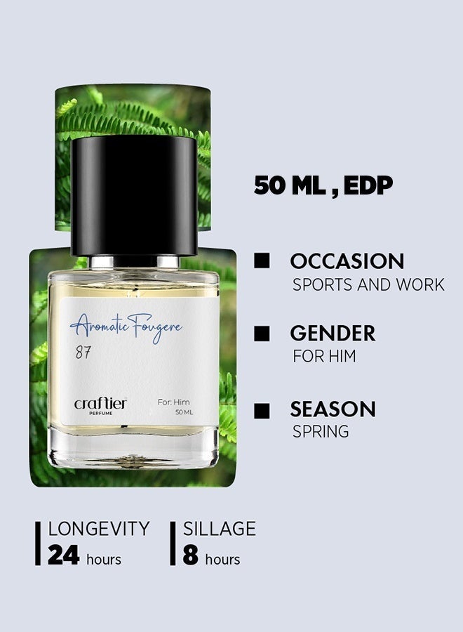 Craftier Perfume AROMATIC FOUGERE - Inspired of-212 VIP BLACK, Eau De Parfum for Men - 50ml, Long Lasting Aromatic Fragrance Upto 24 Hrs, Travel Size Men's Perfume - Image 4