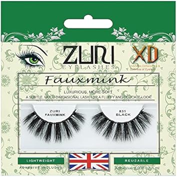 ZURI Fauxmink False Eyelashes XD8D XDimensional Natural False Lashes False Eyelashes Natural Look Thick Eyelashes With Lash Applicator Natural Eyelashes with Glue Mink Eyelashes Style 831 - Image 1