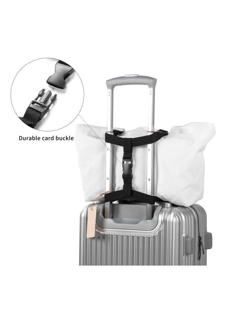 NOVOLAN NOVOLAN Backpack & Luggage Straps 2 Pieces, Elastic Fixed Handbag Luggage Straps Packing Straps, Elastic Backpack & Luggage Binding, Adjustable Customized Fit, Reliable Travel Companion (black)  - Image 5