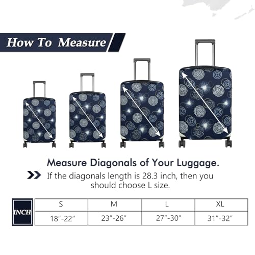 HYPER VENTURE Washable Luggage Cover - Fashion Suitcase Protector Fits 31-32 Inch Luggage (Sparkler, XL) - Image 5