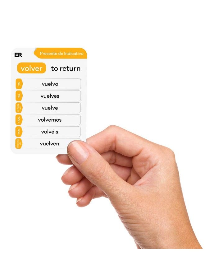 Briston 200 Spanish Verb Conjugation Flash Cards Educational Language Learning Resource For Memory & Sight Words Fun Game Like Play Kids, Grade School, Classroom Or Homeschool Supplies Briston Brand  - Image 4