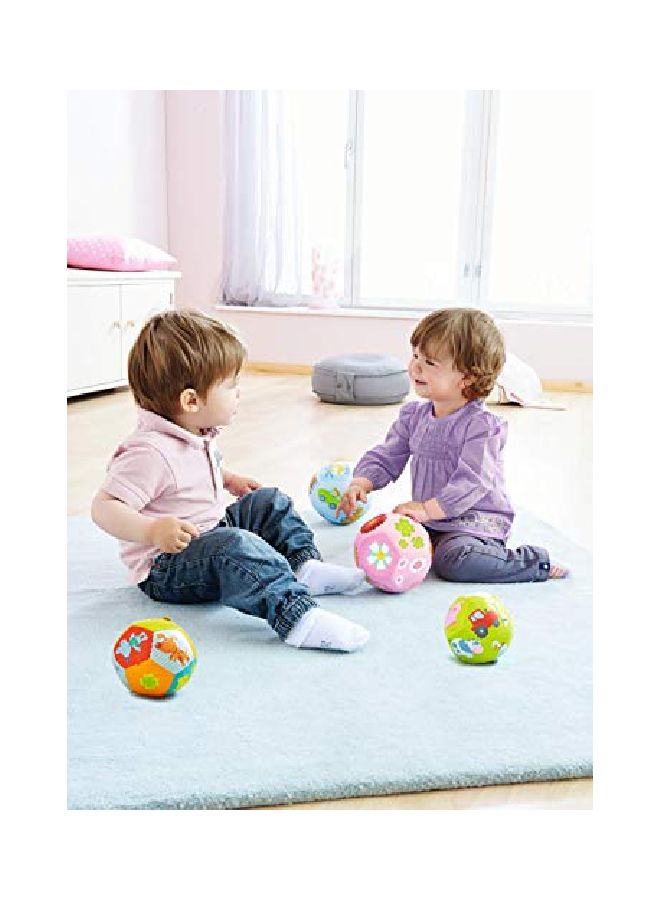 HABA Soft Baby Ball with Farm Animals for Tummy Time & Sensory Play - 4.5" Infant Play Ball Ideal for Crawling, for Babies 6 Months & Up - Image 2