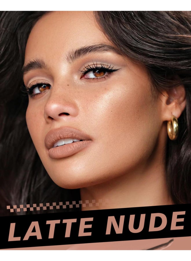HOOMUSS Nude Lipstick Long Lasting Matte Liquid Lipsticks for Women Non Transfer Smudgeproof Smooth and Easy to Appy Cruelty Free Lip Color M61 Latte Nude - Image 4
