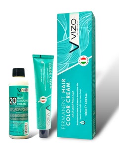 VIZO VIZO Permanent Hair Color Cream No.6.7 Dark Blonde Brown with 20 vol.100ml Oxidizing  - Image 3