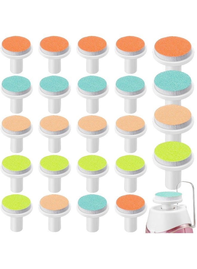Mudder 24 Pieces Baby Nail File Pads Nail Trimmer Replacement Pads Electric Baby Nail Grinding Heads for Standard Electric Kid Nail Trimmer Suits to Newborn Infant Toddler (Pink, Light Blue, Green, Orange) - Image 1