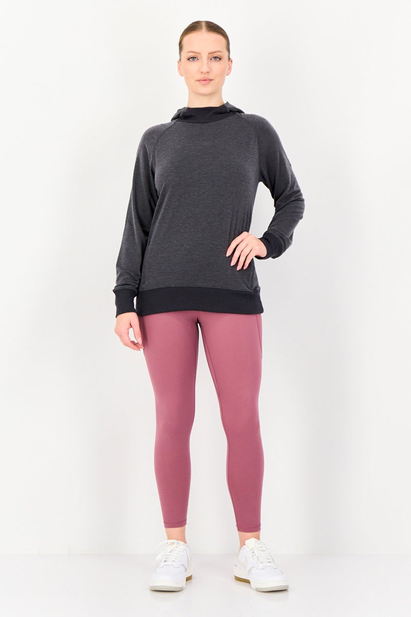 asics Women Sportswear Fit Long Sleeve Running Hoodie, Dark Grey - Image 4