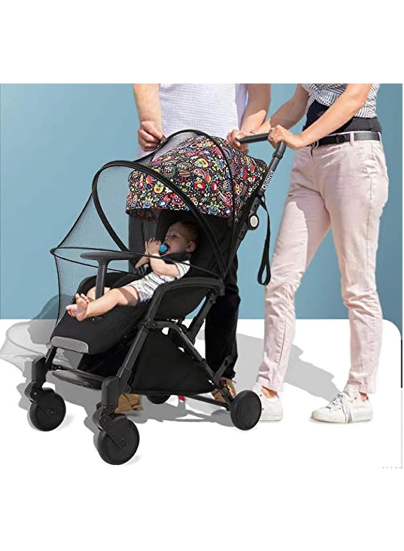 Baby Stroller Mosquito Net With Zipper, Upgrade Full Cover Mosquito Net With Double Zipper For Baby Stroller, Car Seat, Bassinet, Infants Baby Stroller Mosquito Insect Net, Full Cover Stroller Baby Mosquito Net, Portable, Lightweight And Breathable Full Protection Mosquito Net, Travel Friendly, White - Image 5