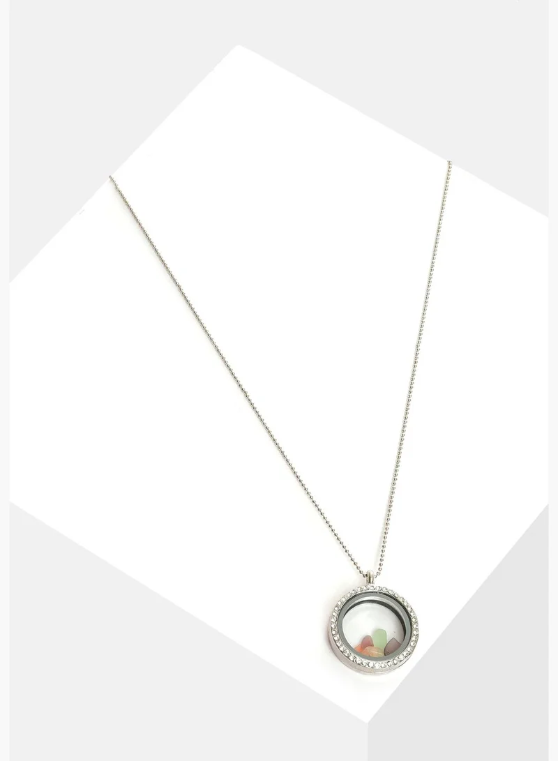SOHI Silver Plated Designer Pendant Chain