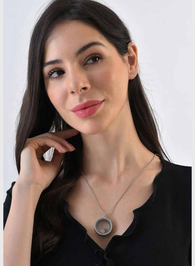 SOHI Silver Plated Designer Pendant Chain