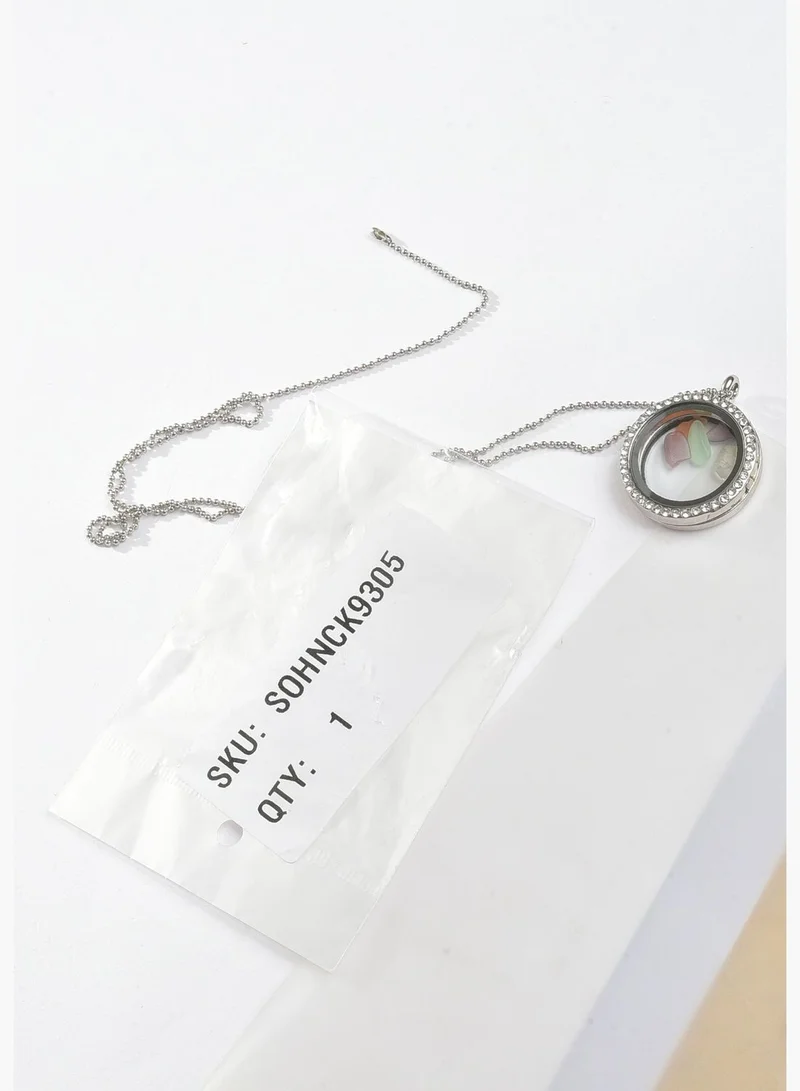 SOHI Silver Plated Designer Pendant Chain
