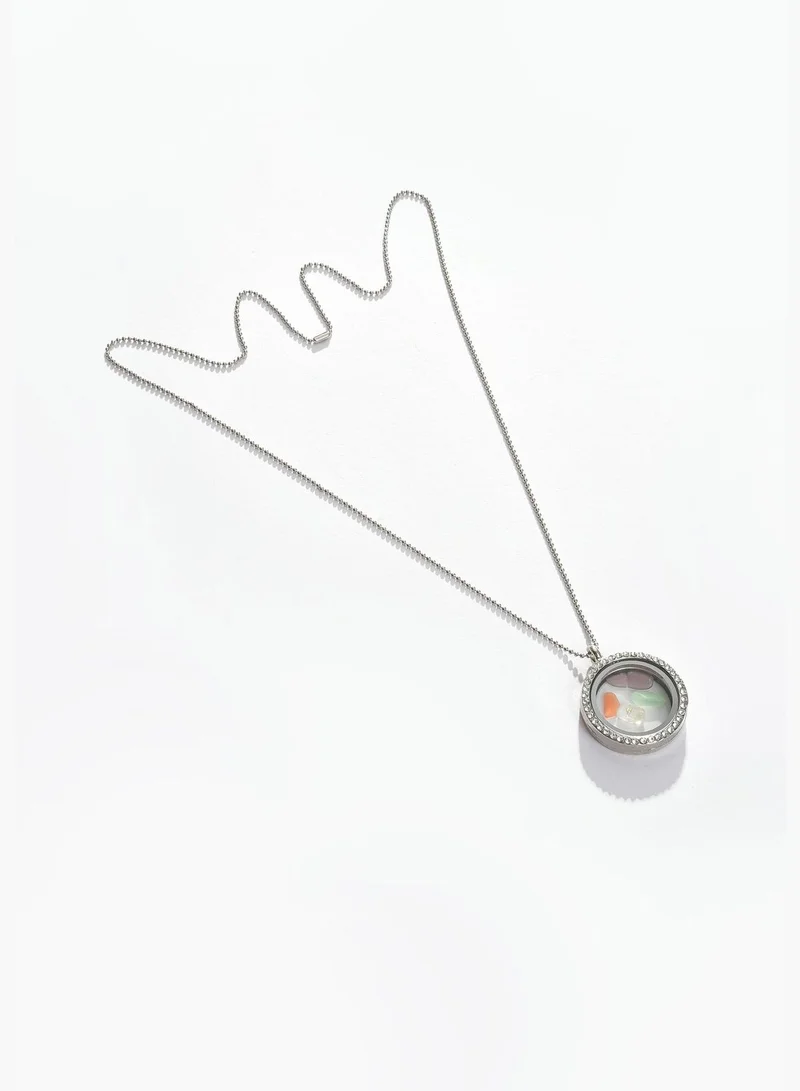 SOHI Silver Plated Designer Pendant Chain