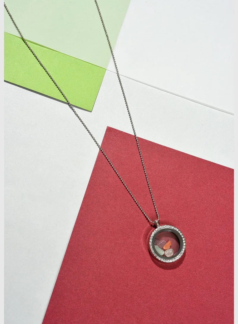 SOHI Silver Plated Designer Pendant Chain