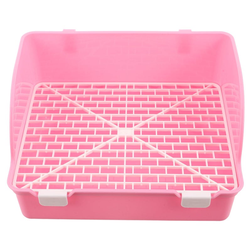 Pink Large Rabbit Litter Box Potty Trainer Corner Bedding for Guinea Pigs Hamster Chinchilla - Image 2