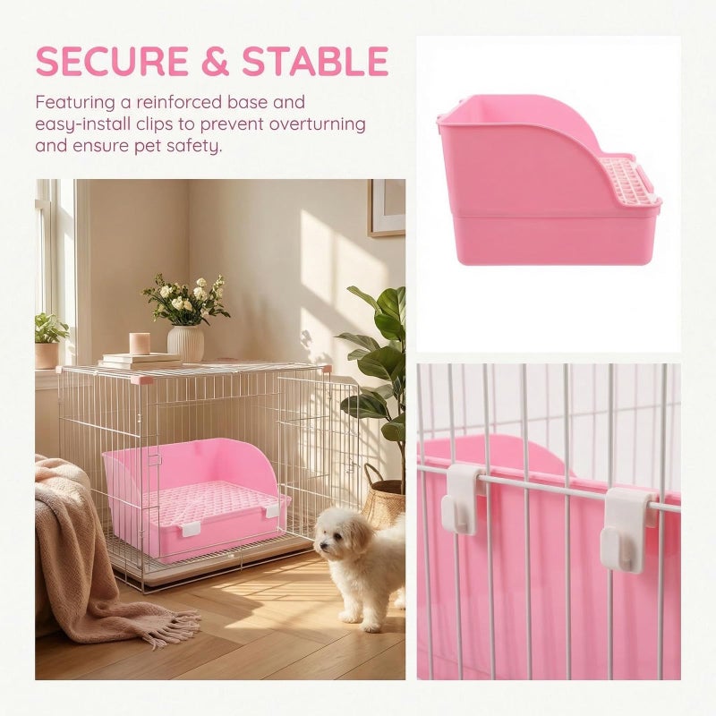 Pink Large Rabbit Litter Box Potty Trainer Corner Bedding for Guinea Pigs Hamster Chinchilla - Image 4